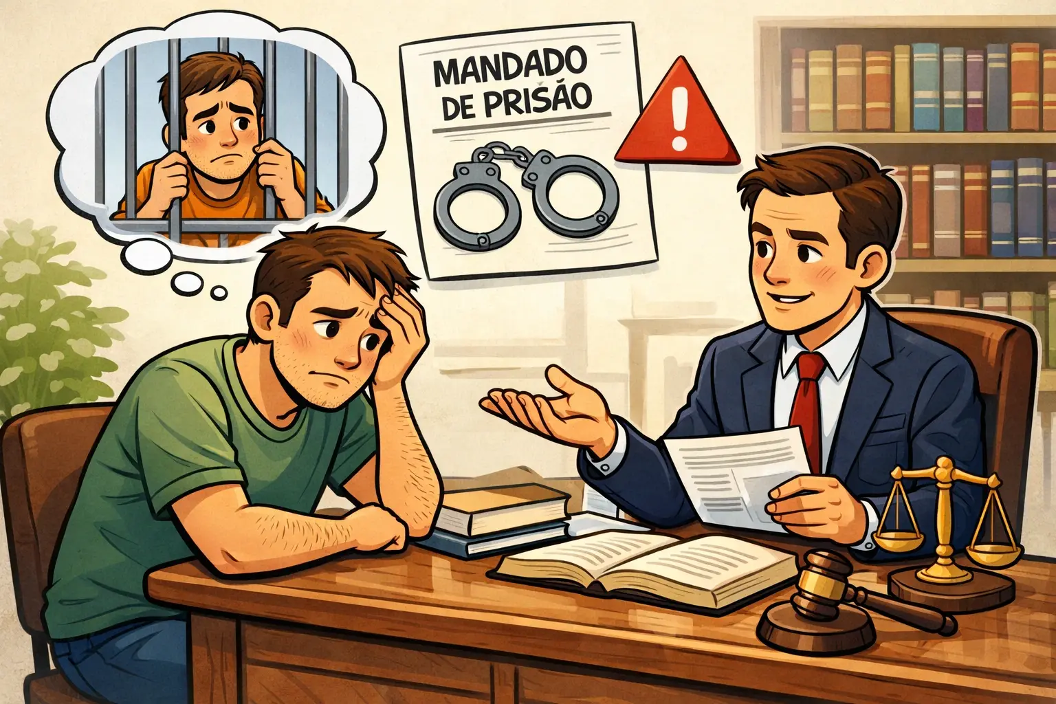 advogado explicando se existe fiança para prisão por pensão alimentícia